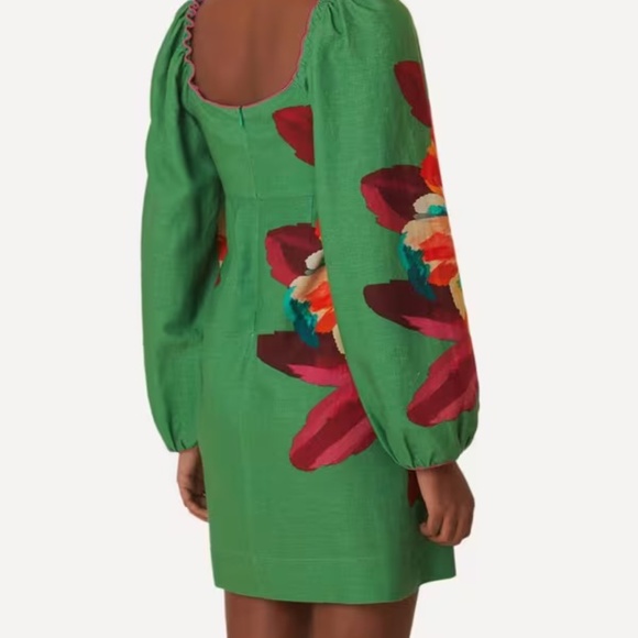 Farm Rio Green Tropicart Mini Dress - Picture 3 of 7